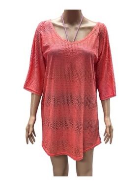 O'Neill - EC - Coral Pink Mesh Beach Cover-Up